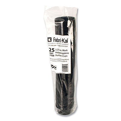 Fabri-Kal Portion Cups, 3.25 oz, Black, 250/Sleeve, 10 Sleeves/Carton (FABPPC325B)