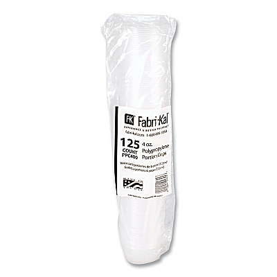 Fabri-Kal Portion Cups, 4 oz, Clear, 250/Sleeve, 10 Sleeves/Carton (FABPPC400)