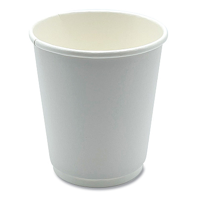 Boardwalk Paper Hot Cups, Double-Walled, 8 oz, White, 500/Carton (BWKDW8HCUP)