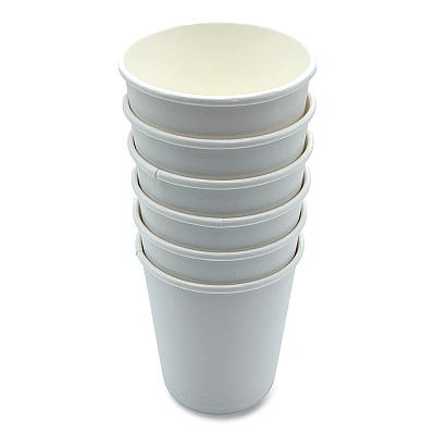 Boardwalk Paper Hot Cups, Double-Walled, 8 oz, White, 500/Carton (BWKDW8HCUP)