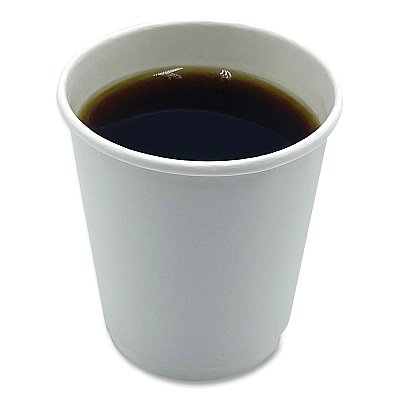 Boardwalk Paper Hot Cups, Double-Walled, 8 oz, White, 500/Carton (BWKDW8HCUP)