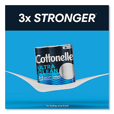 Cottonelle Ultra CleanCare Toilet Paper, Strong Tissue, Mega Rolls, Septic Safe, 1-Ply, White, 284/Roll, 6 Rolls/Pack, 36 Rolls/Carton (KCC55699)