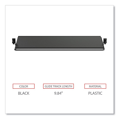 Alera AdaptivErgo Clamp-On Keyboard Tray, 30.7" x 13", Black (ALEKBT1B)