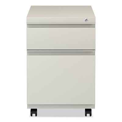 Alera File Pedestal with Full-Length Pull, Left or Right, 2-Drawers: Box/File, Legal/Letter, Putty, 14.96" x 19.29" x 21.65" (ALEPBBFPY)