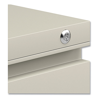 Alera File Pedestal with Full-Length Pull, Left or Right, 2-Drawers: Box/File, Legal/Letter, Putty, 14.96" x 19.29" x 21.65" (ALEPBBFPY)