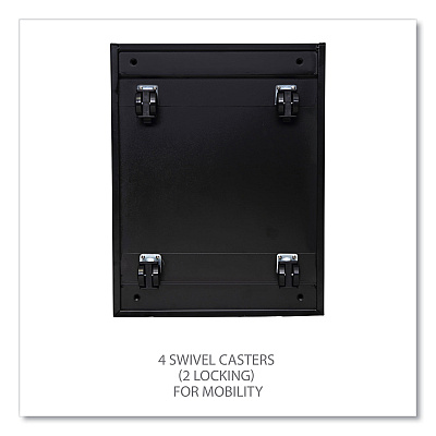 Alera File Pedestal with Full-Length Pull, Left or Right, 2 Legal/Letter-Size File Drawers, Black, 14.96" x 19.29" x 27.75" (ALEPBFFBL)