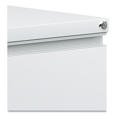 Alera File Pedestal with Full-Length Pull, Left or Right, 2 Legal/Letter-Size File Drawers, Light Gray, 14.96" x 19.29" x 27.75" (ALEPBFFLG)