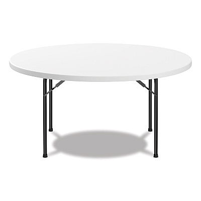 Alera Round Plastic Folding Table, 60" Diameter x 29.25h, White (ALEPT60RW)