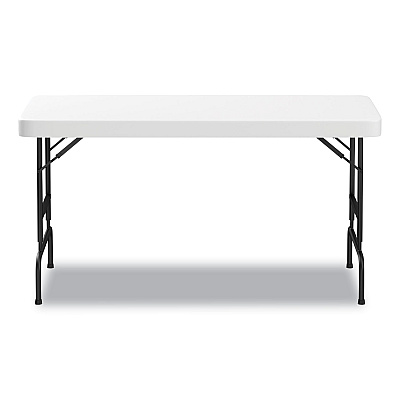Alera Adjustable Height Plastic Folding Table, Rectangular, 72w x 29.63d x 29.25 to 37.13h, White (ALEPT72AHW)