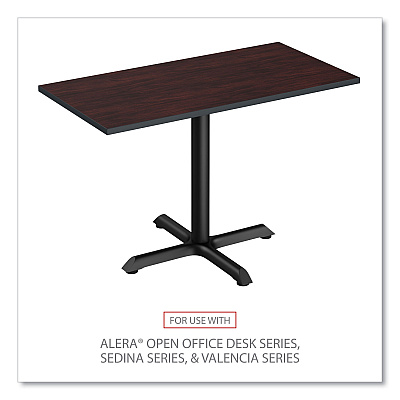 Alera Hospitality Series Single-Column Bases, 27.5" Diameter, 28.5"h, 300 lb Cap, Steel, Black (ALETBH283B)