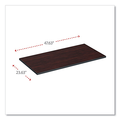 Alera Reversible Laminate Table Top, Rectangular, 47.63 x 23.63, Medium Cherry/Mahogany (ALETT4824CM)
