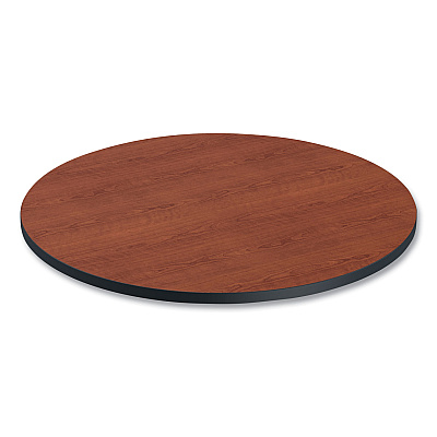 Alera Reversible Laminate Table Top, Round, 35.5" Diameter, Medium Cherry/Mahogany (ALETTRD36CM)