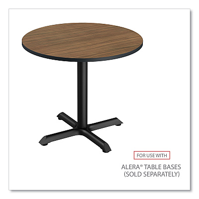 Alera Reversible Laminate Table Top, Round, 35.5" Diameter, Espresso/Walnut (ALETTRD36EW)