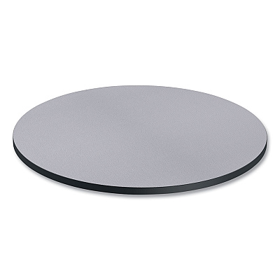 Alera Reversible Laminate Table Top, Round, 35.5" Diameter, White/Gray (ALETTRD36WG)