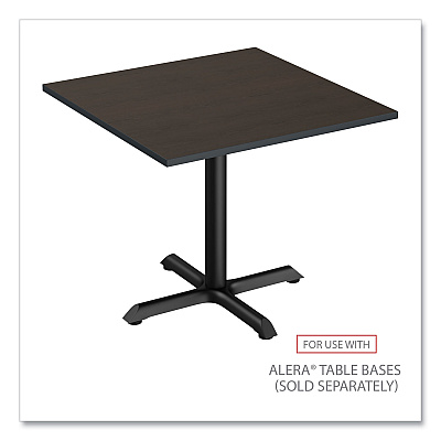 Alera Reversible Laminate Table Top, Square, 35.38w x 35.38d, Espresso/Walnut (ALETTSQ36EW)