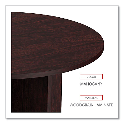 Alera Valencia Round Conference Table with Legs, 42" Diameter x 29.5h, Mahogany (ALEVA7142MY)