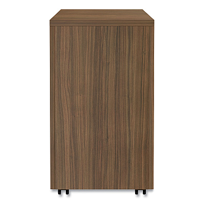 Alera Valencia Series Mobile Pedestal File, Left/Right, 3-Drawer: Box/Box/File, Legal/Letter, Walnut, 15.88 x 20.5 x 28.38 (ALEVA572816WA)