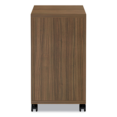Alera Valencia Series Mobile Pedestal, Left or Right, 2 Legal/Letter-Size File Drawers, Modern Walnut, 15.38" x 20" x 26.63" (ALEVA582816WA)