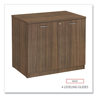 Alera Valencia Series Storage Cabinet, 34.3w x 22.78d x 29.5h, Modern Walnut (ALEVA613622WA)