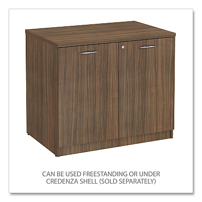 Alera Valencia Series Storage Cabinet, 34.3w x 22.78d x 29.5h, Modern Walnut (ALEVA613622WA)