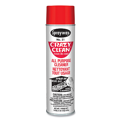 Sprayway Crazy Clean All Purpose Cleaner, Floral Scent, 19 oz Aerosol Spray, Dozen (CGC031)
