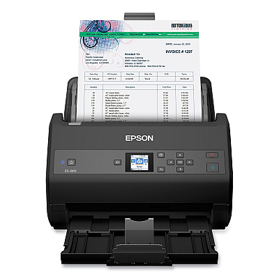 Epson WorkForce ES-865 Color Duplex Document Scanner, 600 dpi Optical Resolution, 100-Sheet Duplex Auto Document Feeder (B11B250202)