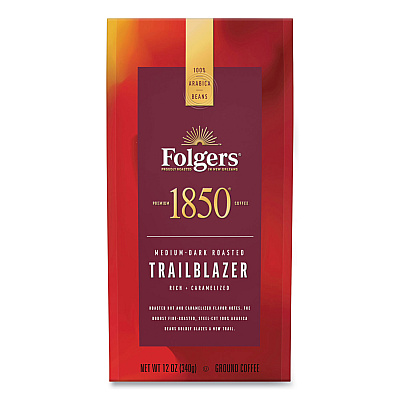 1850 Coffee, Trailblazer, 12 oz Bag, 6/Carton (FOL62881)