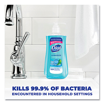 Dial Antibacterial Liquid Hand Soap, Spring Water Scent, 11 oz, 12/Carton (DIA20952)