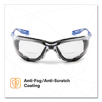 3M CCS Protective Eyewear with Foam Gasket, +1.5 Diopter Strength, Blue Plastic Frame, Clear Polycarbonate Lens (MMMVC215AF)