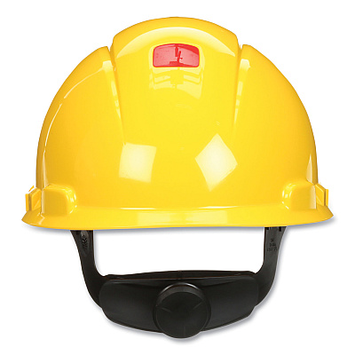 3M SecureFit H-Series Hard Hats, H-700 Vented Cap with UV Indicator, 4-Point Pressure Diffusion Ratchet Suspension, Yellow (MMMH702SFVUV)