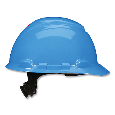 3M SecureFit H-Series Hard Hats, H-700 Cap with UV Indicator, 4-Point Pressure Diffusion Ratchet Suspension, Blue (MMMH703SFRUV)