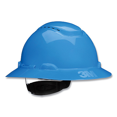 3M SecureFit H-Series Hard Hats, H-800 Vented Hat with UV Indicator, 4-Point Pressure Diffusion Ratchet Suspension, Blue (MMMH803SFVUV)