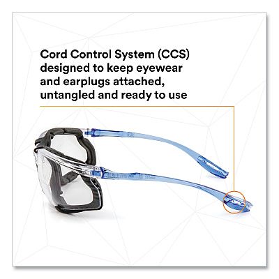 3M CCS Protective Eyewear with Foam Gasket, +1.5 Diopter Strength, Blue Plastic Frame, Clear Polycarbonate Lens (MMMVC215AF)