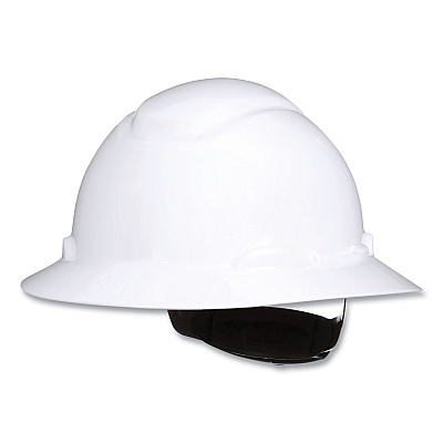 3M SecureFit H-Series Hard Hats, H-800 Hat with UV Indicator, 4-Point Pressure Diffusion Ratchet Suspension, White (MMMH801SFRUV)