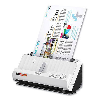 Epson RapidReceipt RR-400W Wireless Compact Desktop Scanner, 600 dpi Optical Resolution, 20-Sheet Duplex Auto Document Feeder (B11B270202)