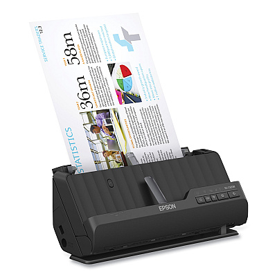 Epson WorkForce ES-C320W Wireless Compact Desktop Document Scanner, 600 dpi Optical Resolution, 20-Sheet Auto Document Feeder (B11B270201)