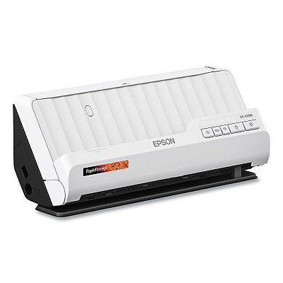 Epson RapidReceipt RR-400W Wireless Compact Desktop Scanner, 600 dpi Optical Resolution, 20-Sheet Duplex Auto Document Feeder (B11B270202)