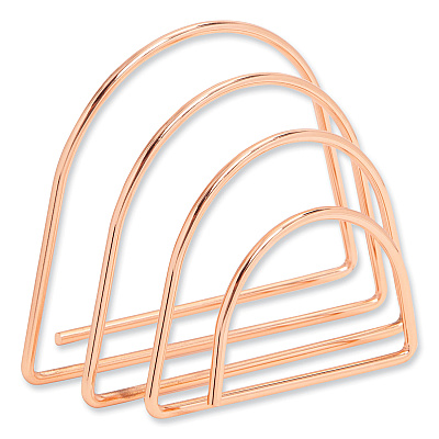 U Brands Letter-Size Desktop Fashion Filing Set, Rose Gold, (1) Rack, (3) Hanging Folders, (3) File Folders, (2) Trays,(1) Mail Sorter (UBR2104U0001)