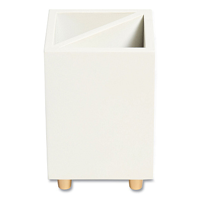 U Brands Juliet Pencil Cup, 3"w x 3"d x 4"h, White (UBR3466U0312)