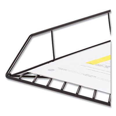 U Brands Vena Paper Tray, 1 Section, Holds 11" x 8.5" Sheets, 10.04 x 12.44 x 2.01, Black (UBR3840U0312)