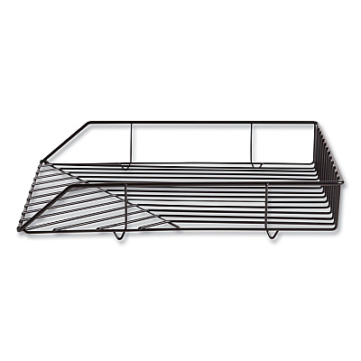U Brands Vena Paper Tray, 1 Section, Holds 11" x 8.5" Sheets, 10.04 x 12.44 x 2.01, Black (UBR3840U0312)