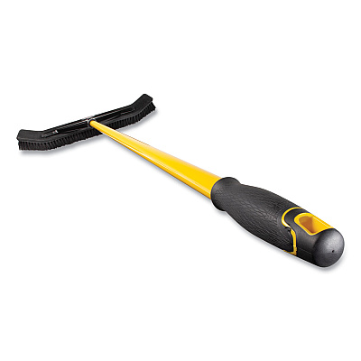 Rubbermaid Commercial Maximizer Push-to-Center Broom, 24", Polypropylene Bristles, Yellow/Black (RCP2186280)