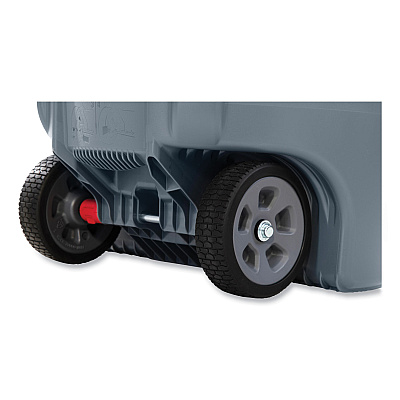 Rubbermaid Commercial Vented Wheeled BRUTE Container, 32 gal, Plastic, Gray (RCP2179403)