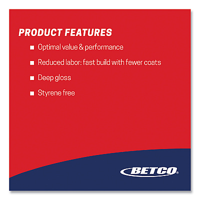 Betco Finish 101 Floor Finish, 1 gal Bottle, 4/Carton (BET6960400)