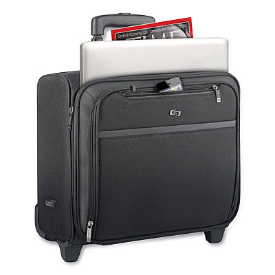 Solo Dakota Rolling Overnighter Case, 16", 8 x 16 x 14.2, Black (USLCLA9014U2)
