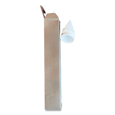 Coffee Pro Paper Cone Cups, 3.2 oz, White, 200/Pack (CFRCPSLCONESTD)