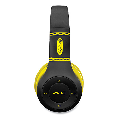 Crayola Boost Active Wireless Headphones, Black/Yellow (MIGCHPBT348K)