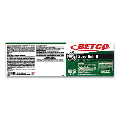 Betco Sure Bet II Foaming Disinfectant, Citrus Scent, 1 gal Bottle, 4/Carton (BET3140400)