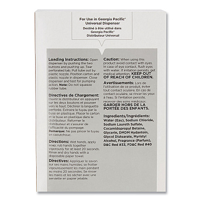 Georgia Pacific Professional Liquid General Purpose Soap Refill, 800 mL, 12/Carton (GPC48113)