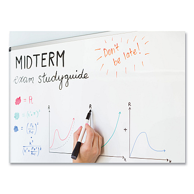 U Brands Medium Point Low-Odor Dry-Erase Markers with Erasers, Medium Bullet Tip, Black, Dozen (UBR2922U0012)